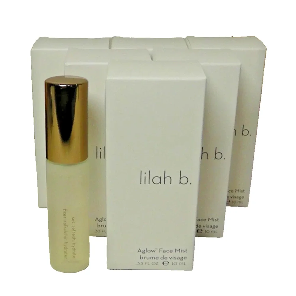 (Lot of 2) Lilah B Aglow Face Mist Spray Travel Size 0.33fl oz/10ml Each NEW